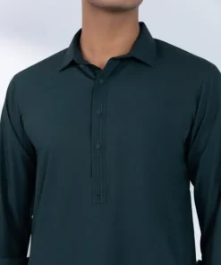 Sale Sapphire Viscose Blended Suit - Slim Fit Green