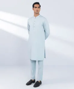 Clearance Sapphire Viscose Blended Suit - Slim Fit Sky Blue