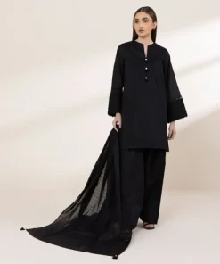 Hot Sapphire Voile Dupatta Black