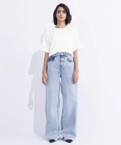 Sale Sapphire Wide Leg Jeans Bleach Wash