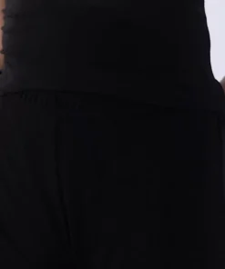 Fashion Sapphire Wide Leg Jersey Trousers Black