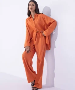 Best Sapphire Wide-Leg Trousers Rust