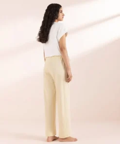 Discount Sapphire Yarn Dyed Pull-On Trousers Yellow & White