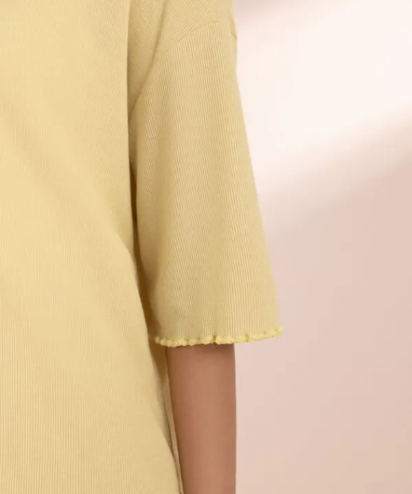 Outlet Sapphire Rib PJ Set Yellow